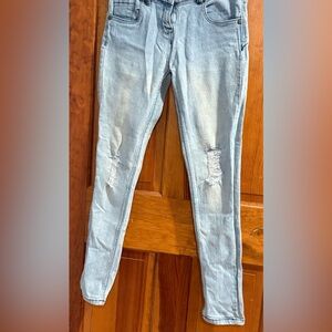 Light Blue Ripped Skinny Jeans